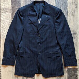 Versace Suit Jacket Blazer Black Striped